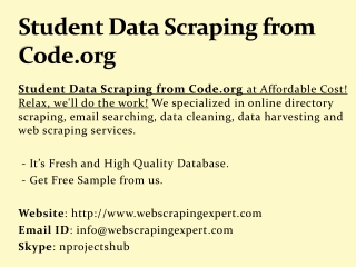 Student Data Scraping from Code.org