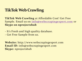 TikTok Web Crawling