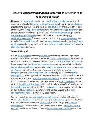 Flask vs Django Which Python Framework Is Better for Your Web Development