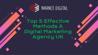 Top 5 Effective Methods A Digital Marketing Agency UK