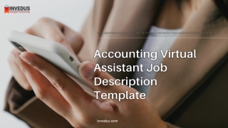 Accounting Virtual Assistant Job Description Template