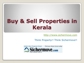 Buy & Sell Properties in Kerala - Sichermove