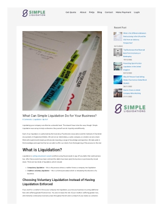 What Can Simple Liquidation Do for Your Business?