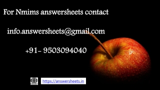Customized NMIMS March April May 2023 answersheets