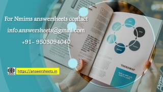 Latest NMIMS solutions March April May 2023