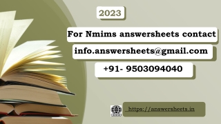 Narsee Monjee Assignments March April May 2023