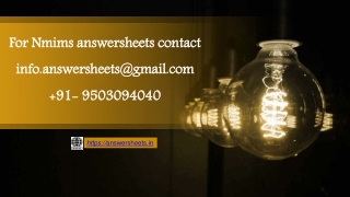 NMIMS 2023 March April May assignments