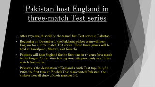Pakistan Tour by England in 2022 - SonyLIV