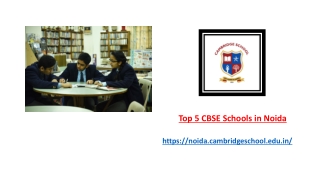 Top 5 CBSE Schools in Noida