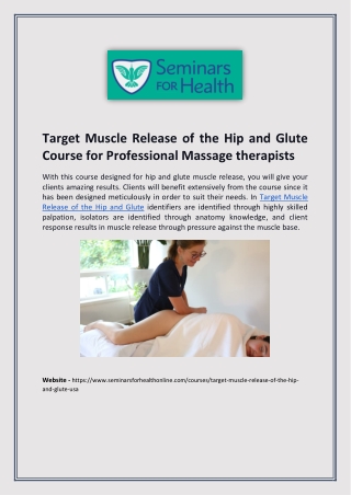 Target Muscle Release of the Hip and Glute USA