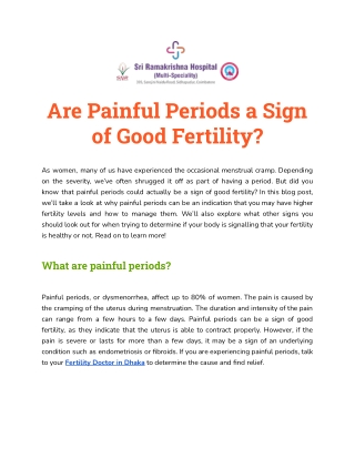 Are Painful Periods a Sign of Good Fertility_