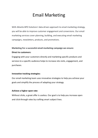 Email Marketing