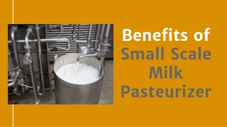 Small Scale Milk Pasteurizer by Microthermics