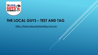 Test Tag Melbourne | Thelocalguystestandtag.com.au