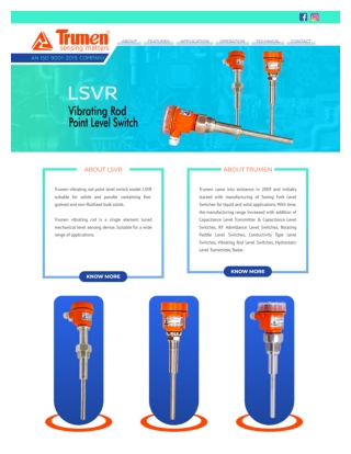 Vibrating Rod Level Switch  | Trumen Technologies Pvt Ltd