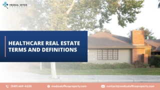 Healthcare Real Estate Terms And Definitions