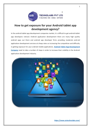How to get exposure for your Android tablet app development agency