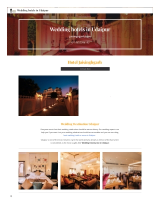 Wedding and conference hotels in Udaipur