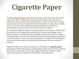 Cigarette Paper