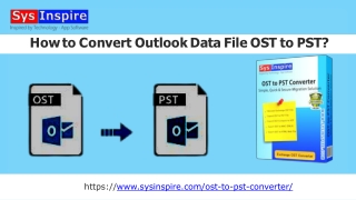 How to Convert Outlook Data File OST to PST?