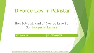 New Divorce Law in Pakistan (2022) ADV Jamila Ali