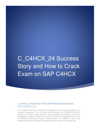 C_C4HCX_24 Success Story and How to Crack Exam on SAP C4HCX