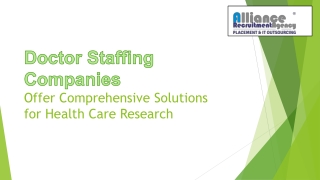 Doctor Staffing Services - Top Staffing Service For Hire