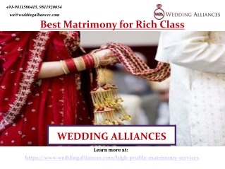 Best Matrimony for Rich Class