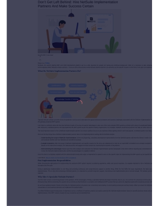 Dont Get Left Behind: Hire NetSuite Implementation Partners And Make Success Cer