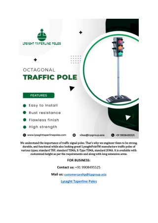 Traffic poles manufacturer in India