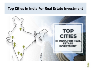 Top Cities In India For Real Estate Investment