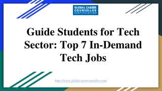 Guide Students for Tech Sector: Top 7 In-Demand Tech Jobs | Global Career Counse