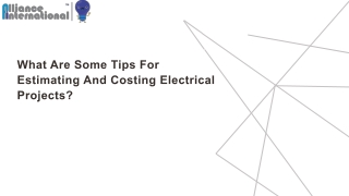 Tips For Estimating And Costing Electrical Projects