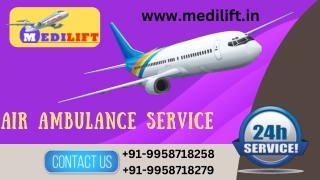 Take the Excellent Charter Air Ambulance in Dimapur and Kolkata by Medilift with Medical Comfort