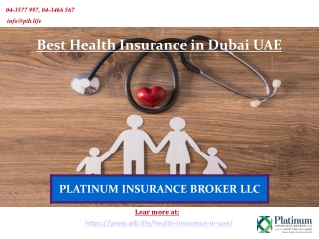 The Best Health Insurance in Dubai