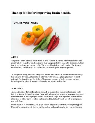 The top foods for improving brain health.