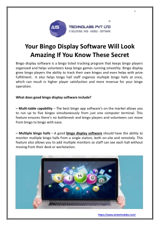 Your Bingo Display Software Will Look Amazing If You Know These Secrets