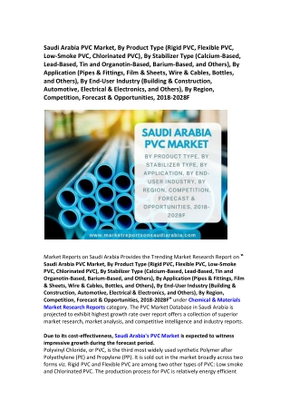 Saudi Arabia PVC Market Growth, Opportunity and Forecast 2027