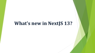 What's new in NextJS 13_