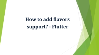 How to add flavors support_ - Flutter