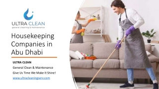 Housekeeping Companies in Abu Dhabi_