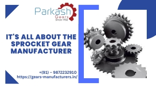 All About the Sprocket gear | Prakash Gears