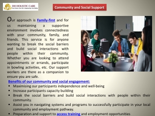 Community and Social Support Services