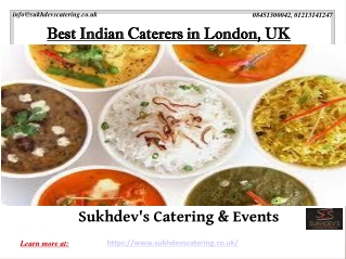 The Best Indian Caterers In London