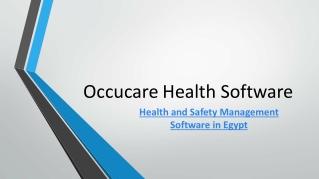 Health and Safety Management Software in Egypt