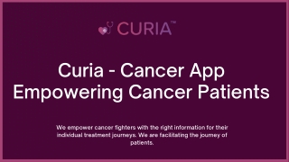 Curia - Cancer App Empowering Cancer Patients