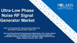 Ultra-Low Phase Noise RF Signal Generator Market size,share ,Application 2030