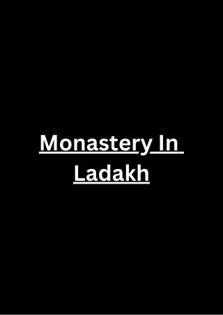 Monastry In India
