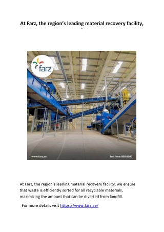At Farz, the region’s leading material recovery facility,