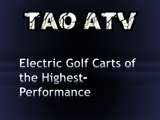 Buy Top Quality Electric Golf Carts